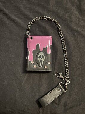 Ghost Face Chain Wallet – Edgy Horror Style